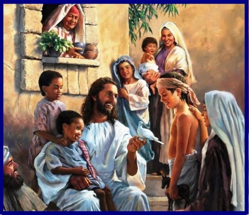 Jesus teaching children